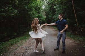 Summer engagement session at Vanderwater Conservation Area, Tweed, Ontario