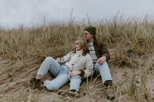 Beach engagement session, Conrad's Beach, Nova Scotia - Charlotte Buckle Photography