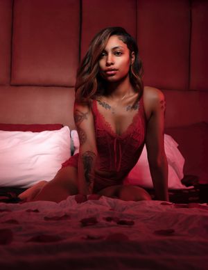 Female in lingerie for Valentine's.