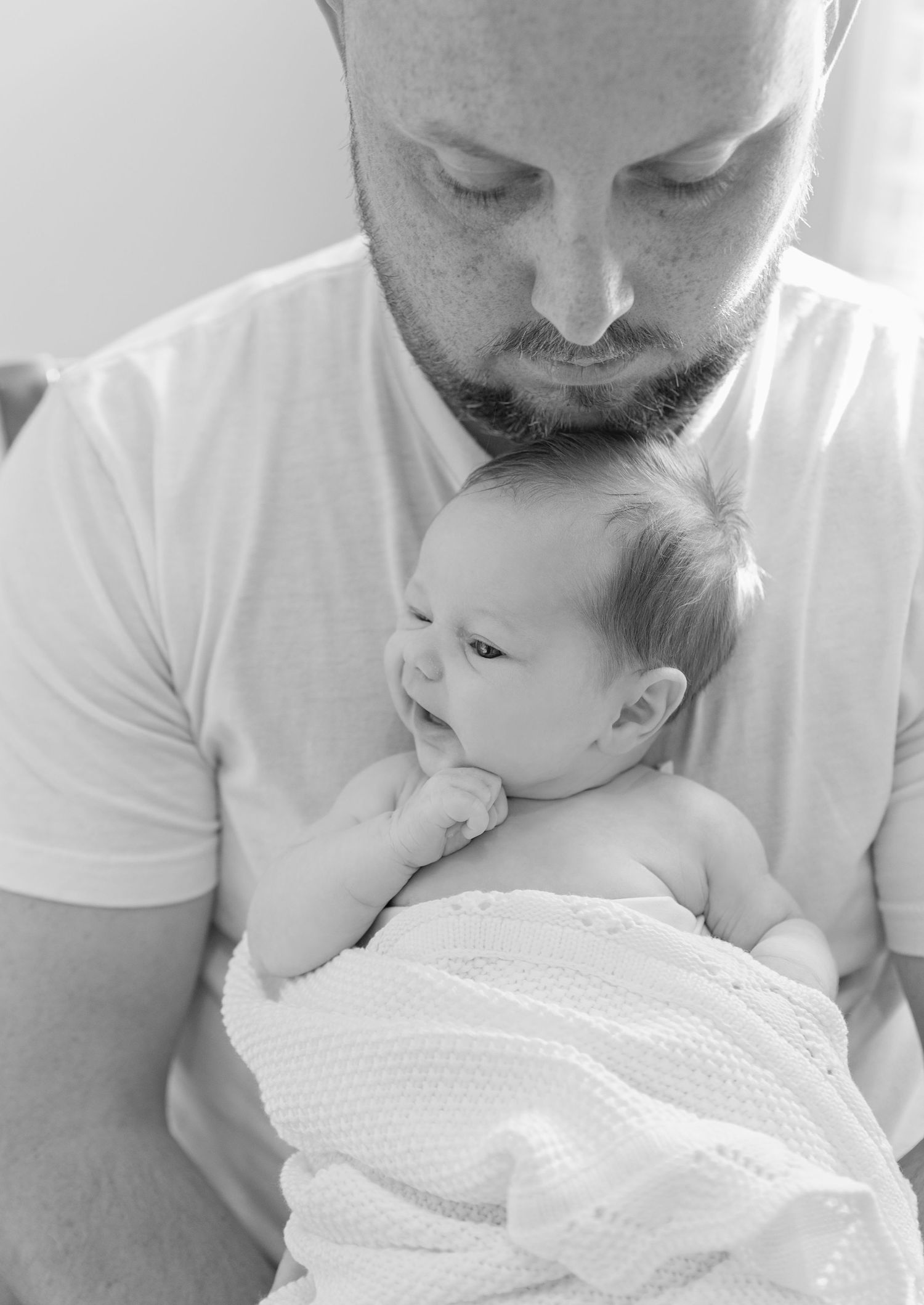 dad and newborn upstate South Carolina photographer