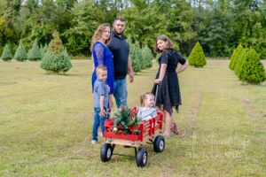 Christmas family portraits Christmas tree farm family portraits