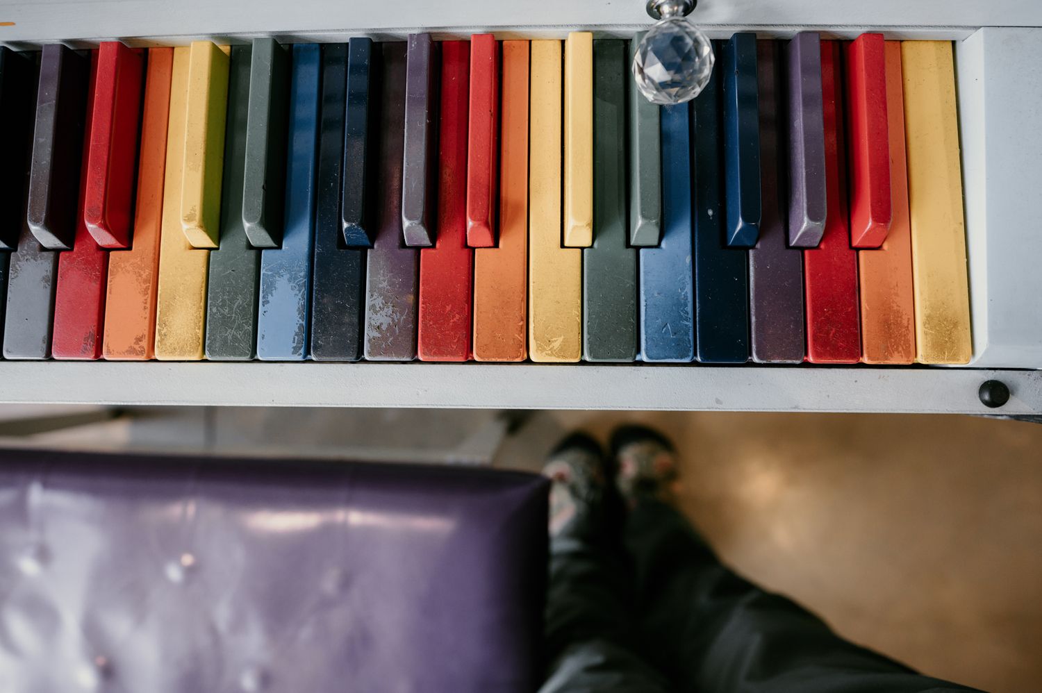 Oh Joy Photography, rainbow piano keys