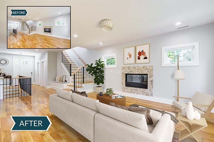 Photo example of a living room for Real Estate Virtual Staging Service on Virtually Calhoun