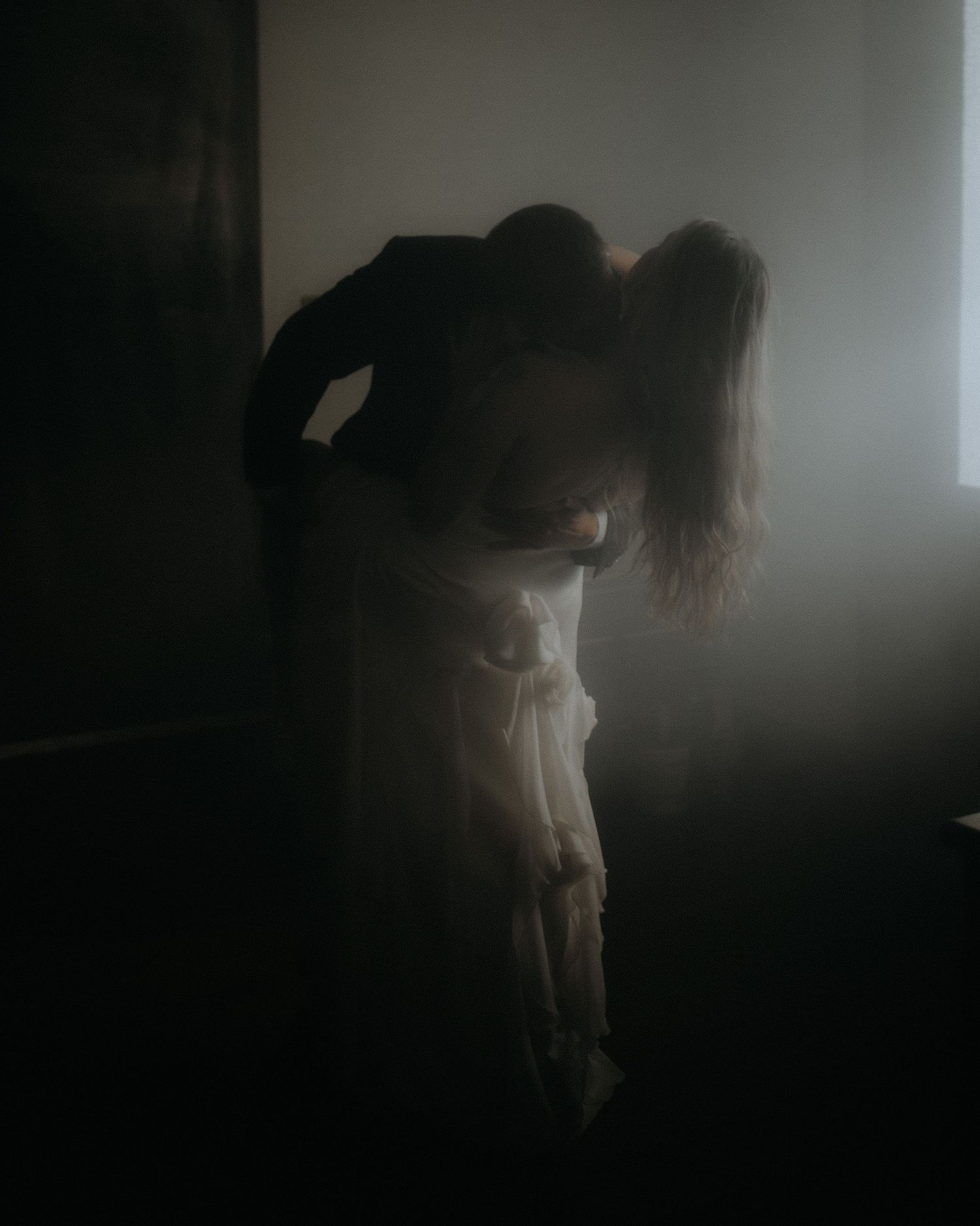 Dark and Moody Bride and Groom Wedding Photos in North Carolina