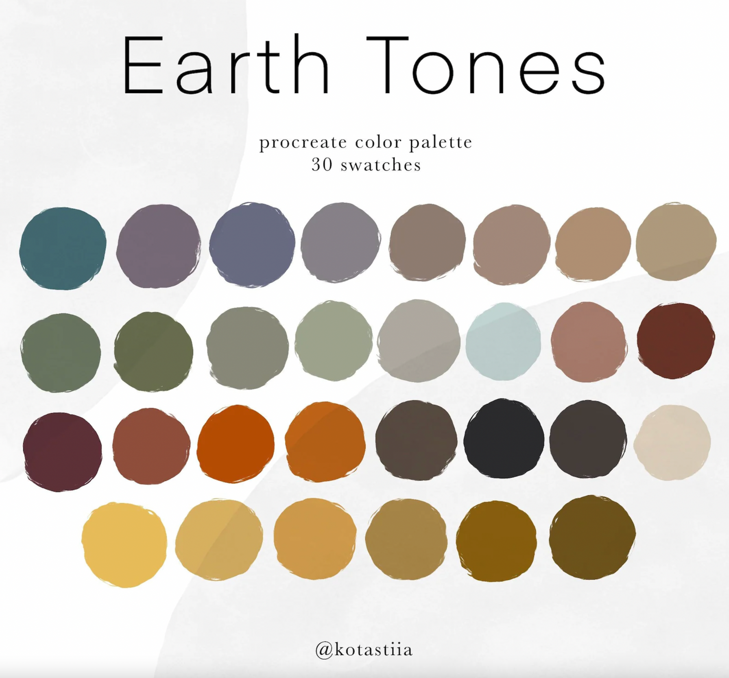 Earthy color palette for photo outfit inspiration
