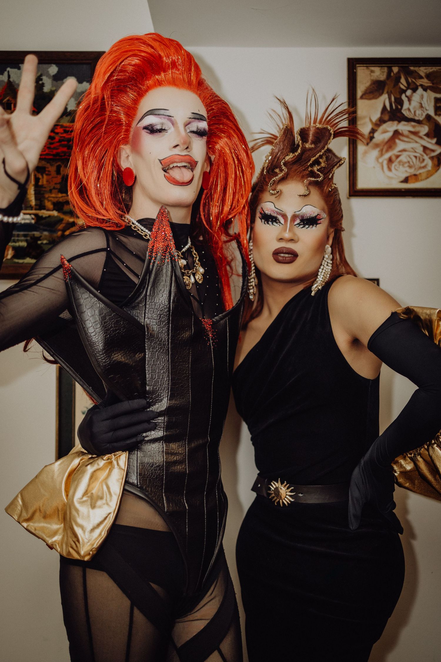 Photographe Clermont-Ferrand Auvergne, séance photo artistique avec drag queen. Judas Morningstar, Kitty Space