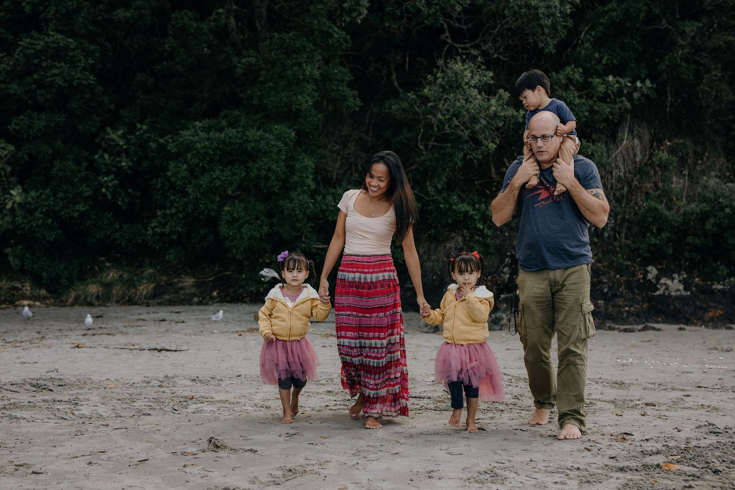 Family at the beach
