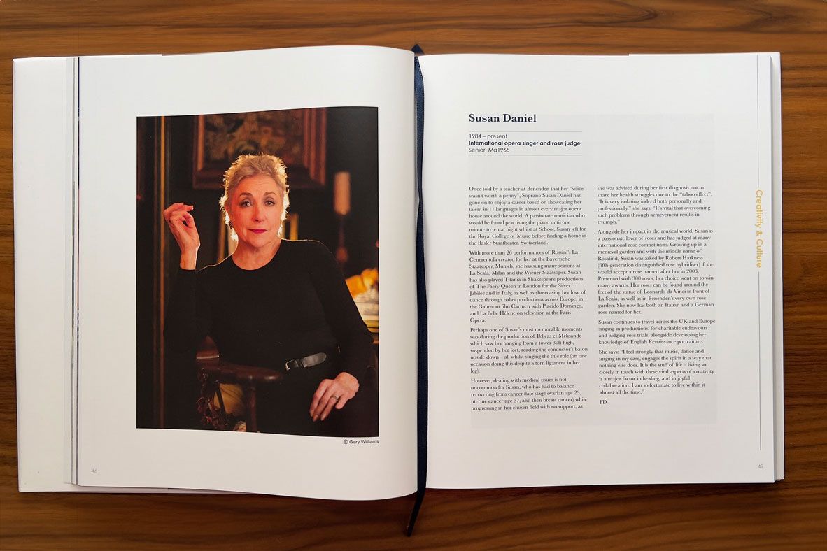 Image of Susan Daniel for the BENENDEN SCHOOL CENTENARY BOOK.