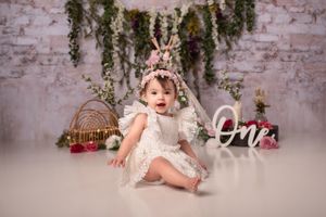 flower boho birthday photoshoot Lexington, SC; best photographer Lexington, SC; baby girl birthday pictures SC