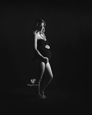 Black & white studio maternity photoshoot; professional photographer Lexington, SC; best maternity photographer SC