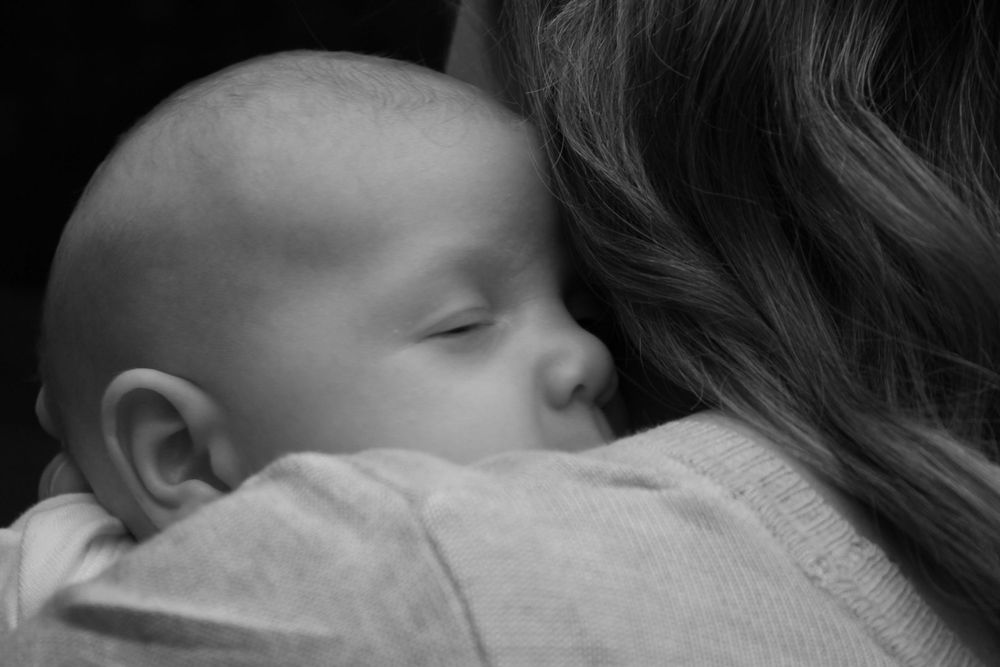 baby newborn black and white natural relaxed child photo