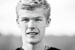 Black and white portrait series showing various expressions and angles.