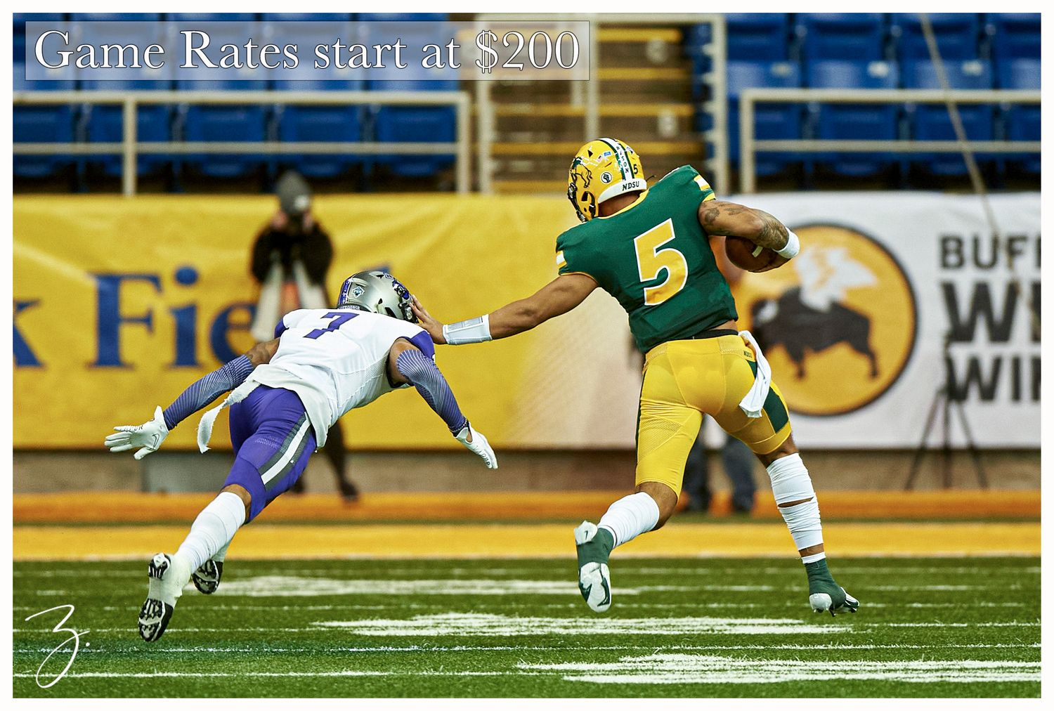Zachary Lucy Photography captures NFL Draft prospect and NDSU Bison Football quarterback Trey Lance at the FargoDome.