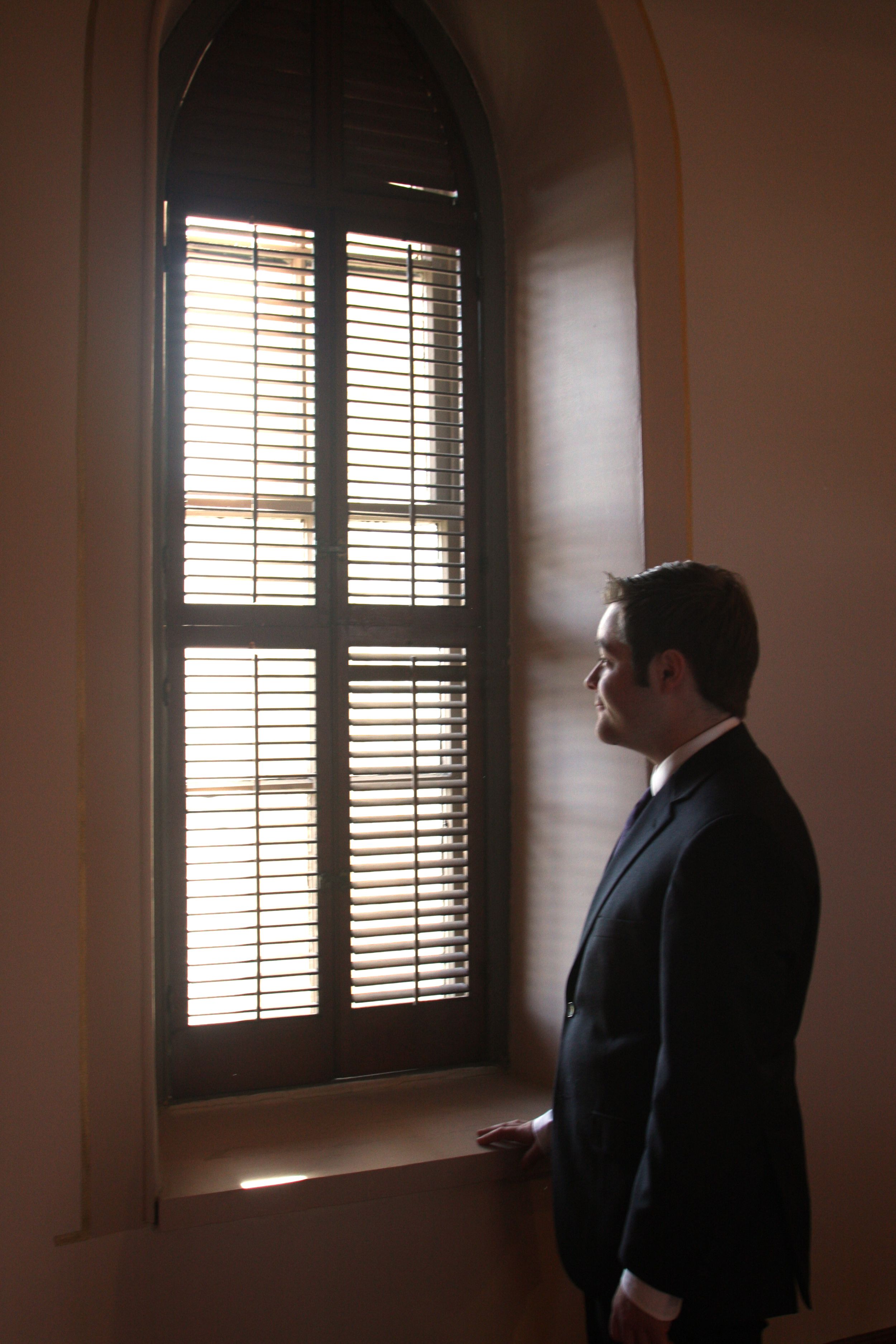 Groom waiting to meet his Bride