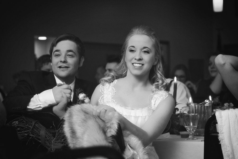 Happy Couple at their Wedding Reception