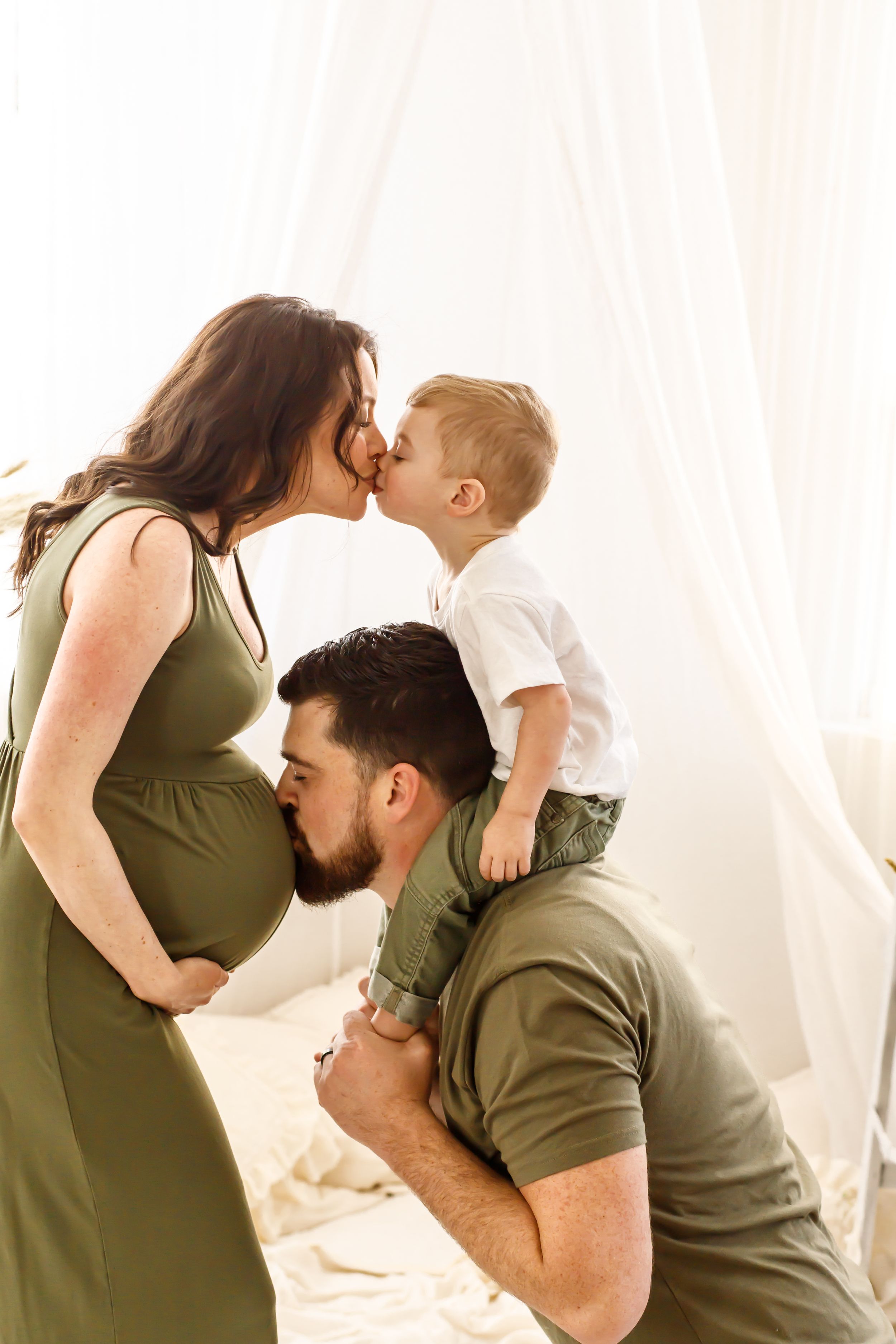 heartfelt studio maternity and family portraits
