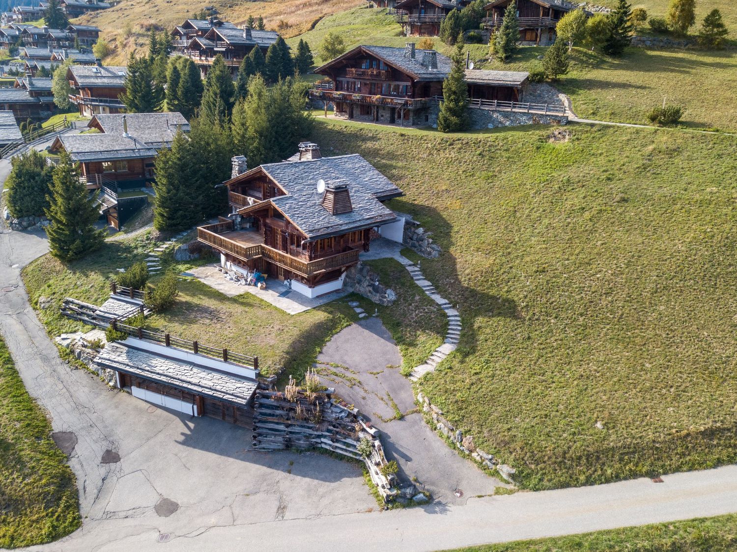 Aerial Drone Photography Switzerland Verbier Luxury UHNW property real estate photographer