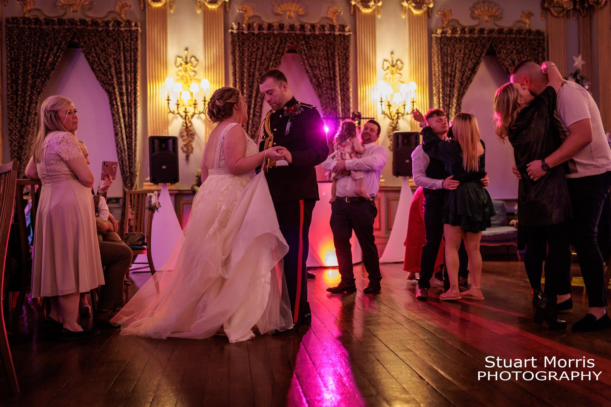 Bride and grooms first dance at the stunning Knowsley hall Liverpool wedding venue.