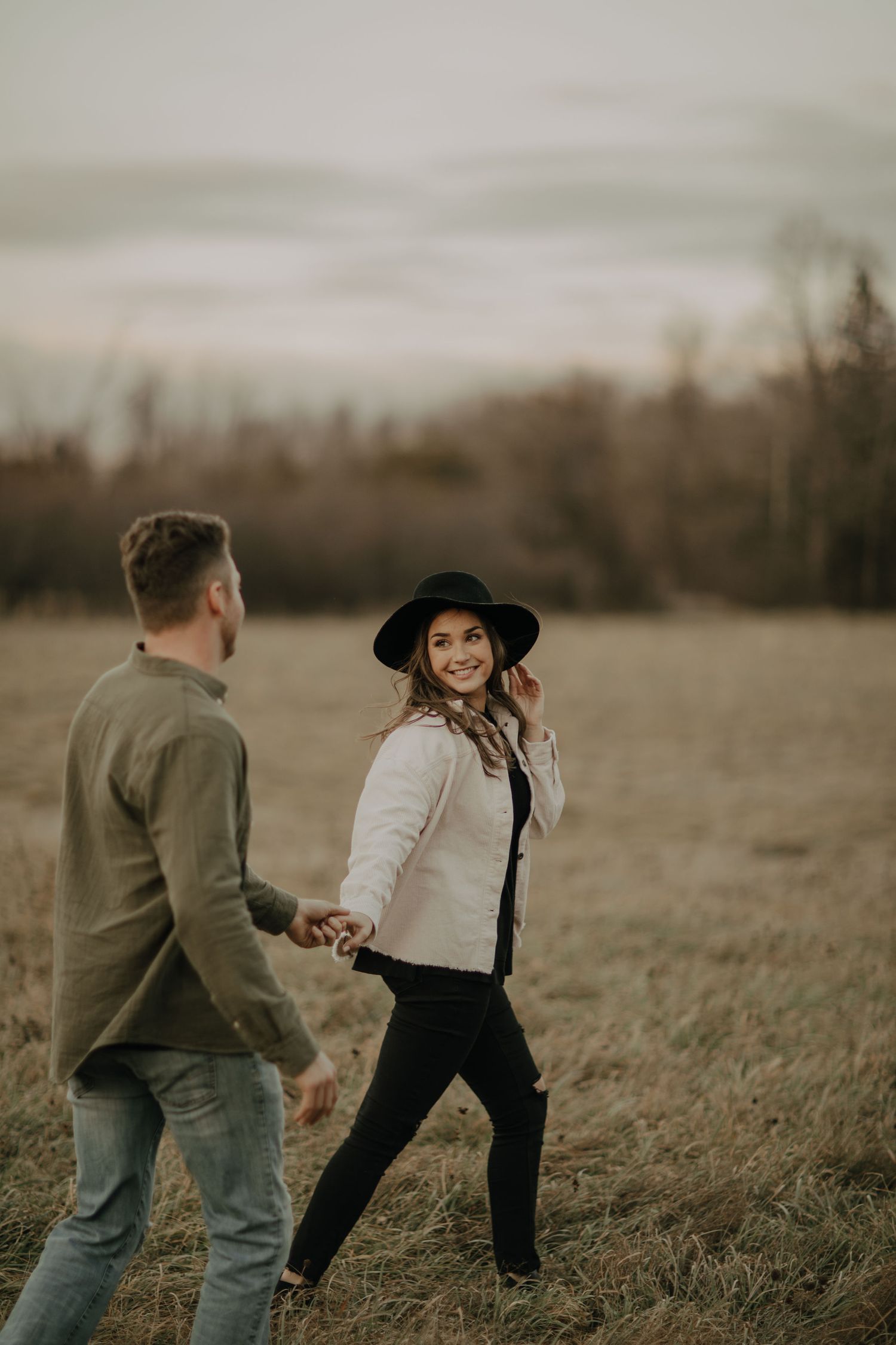 Engagement session in open field