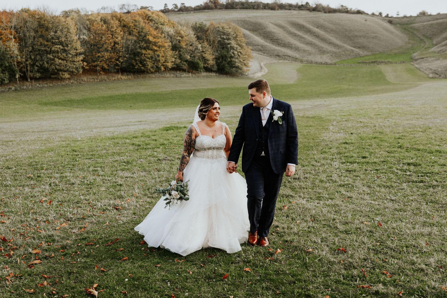 Wellington Barn Wiltshire wedding , bride and groom portrait