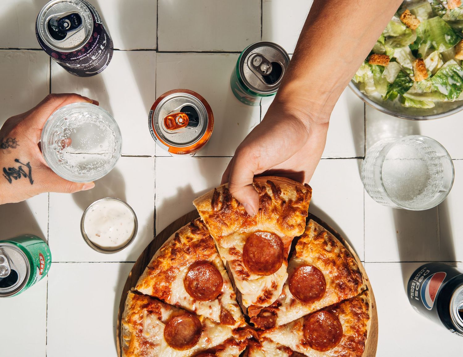 Pizza party food styling