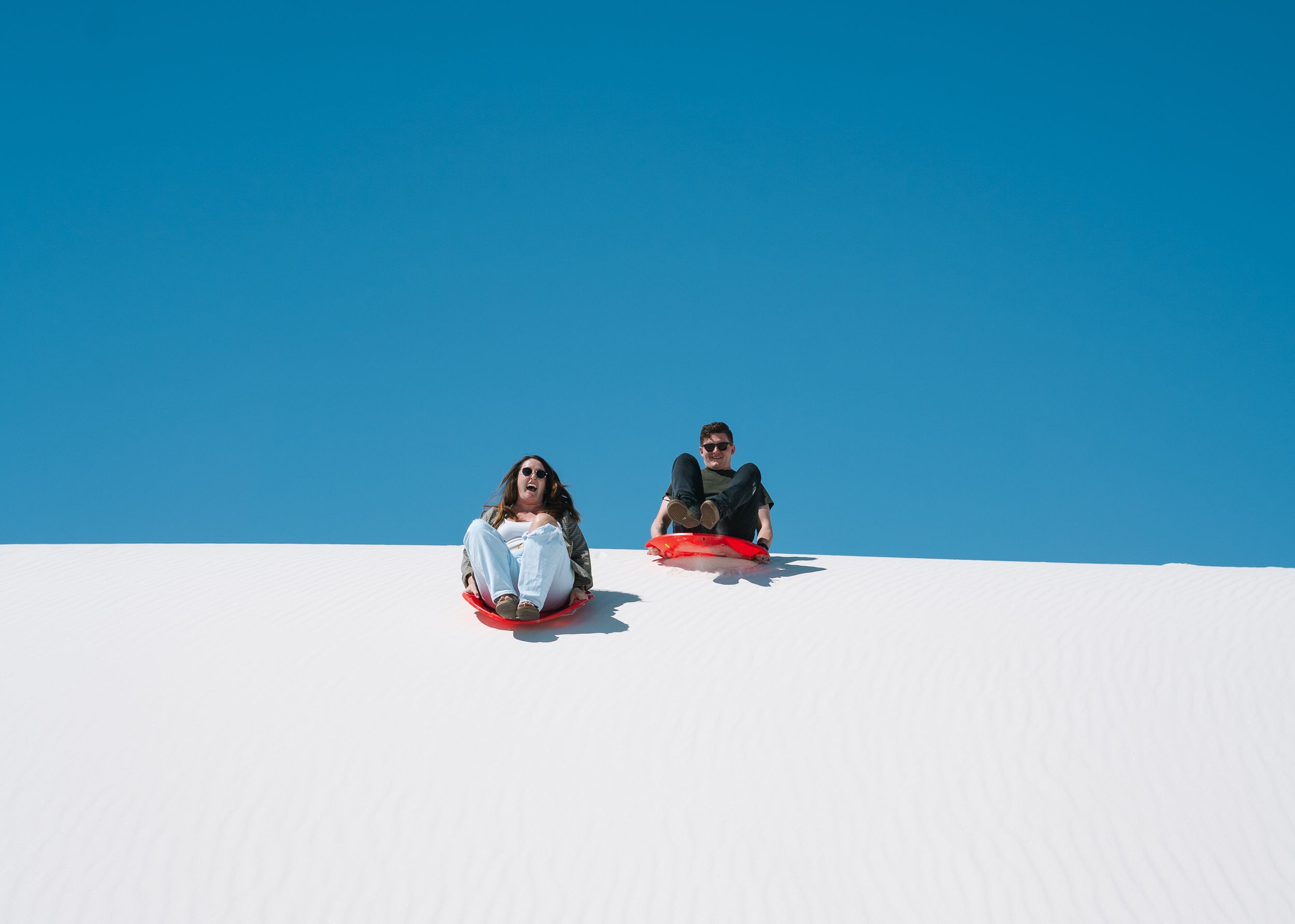 fun white sands couples photography