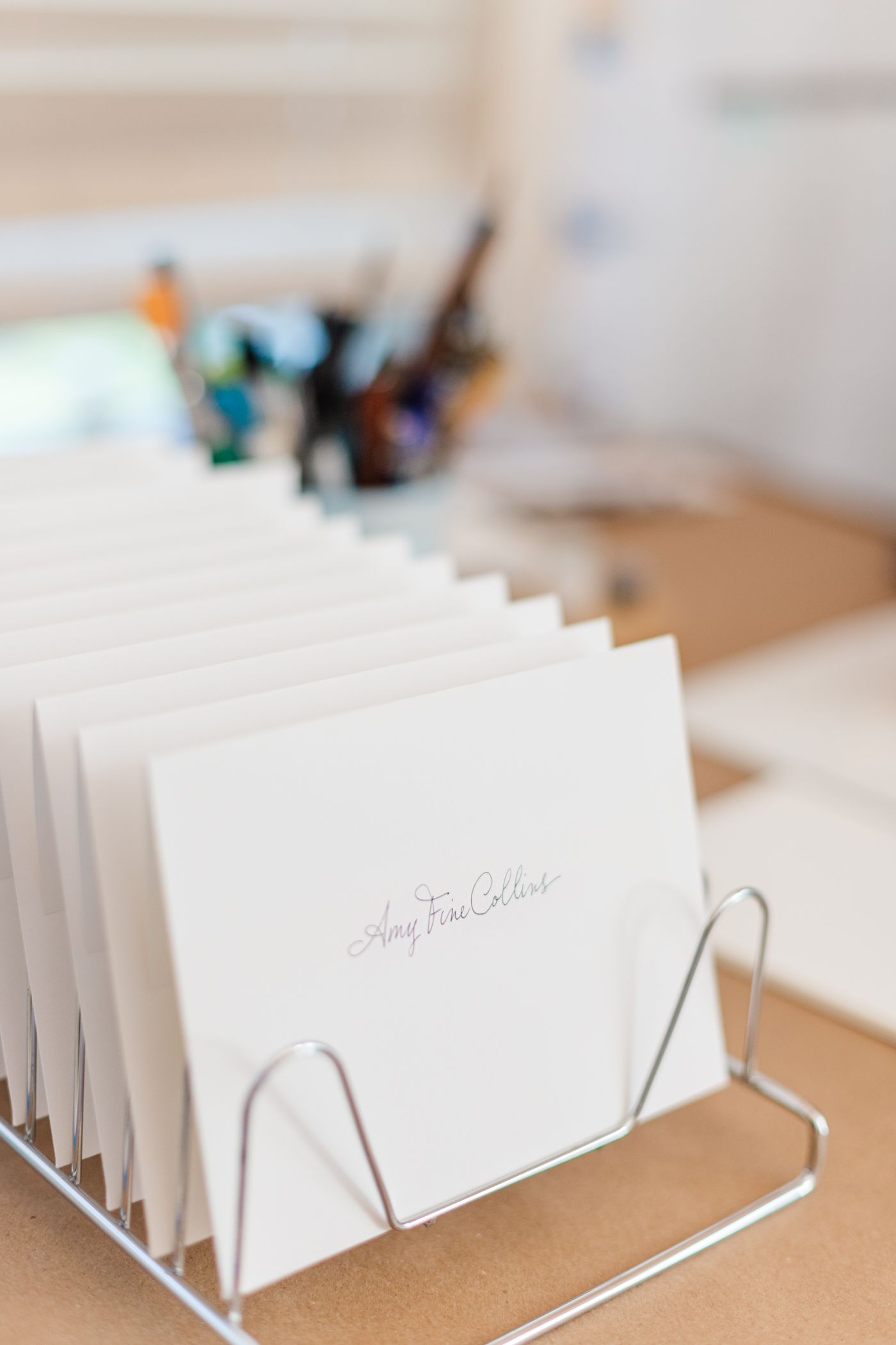 White envelopes with script. Hudson Valley, NY Brand Photography by Danielle Lauren Photography