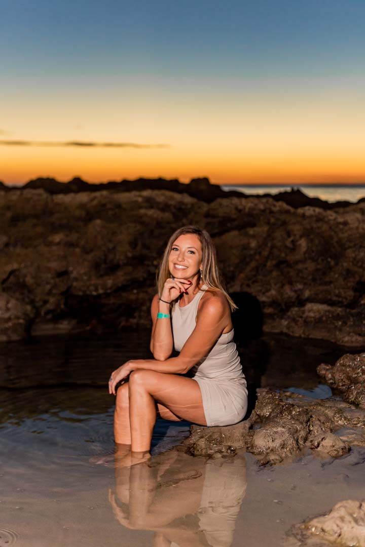 Portrait Sunset Photo Shoot in Flamingo Beach