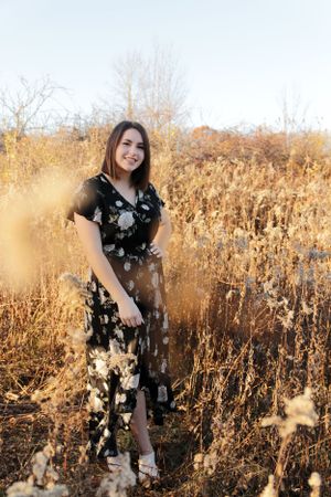 field country dress high school vintage senior pictures