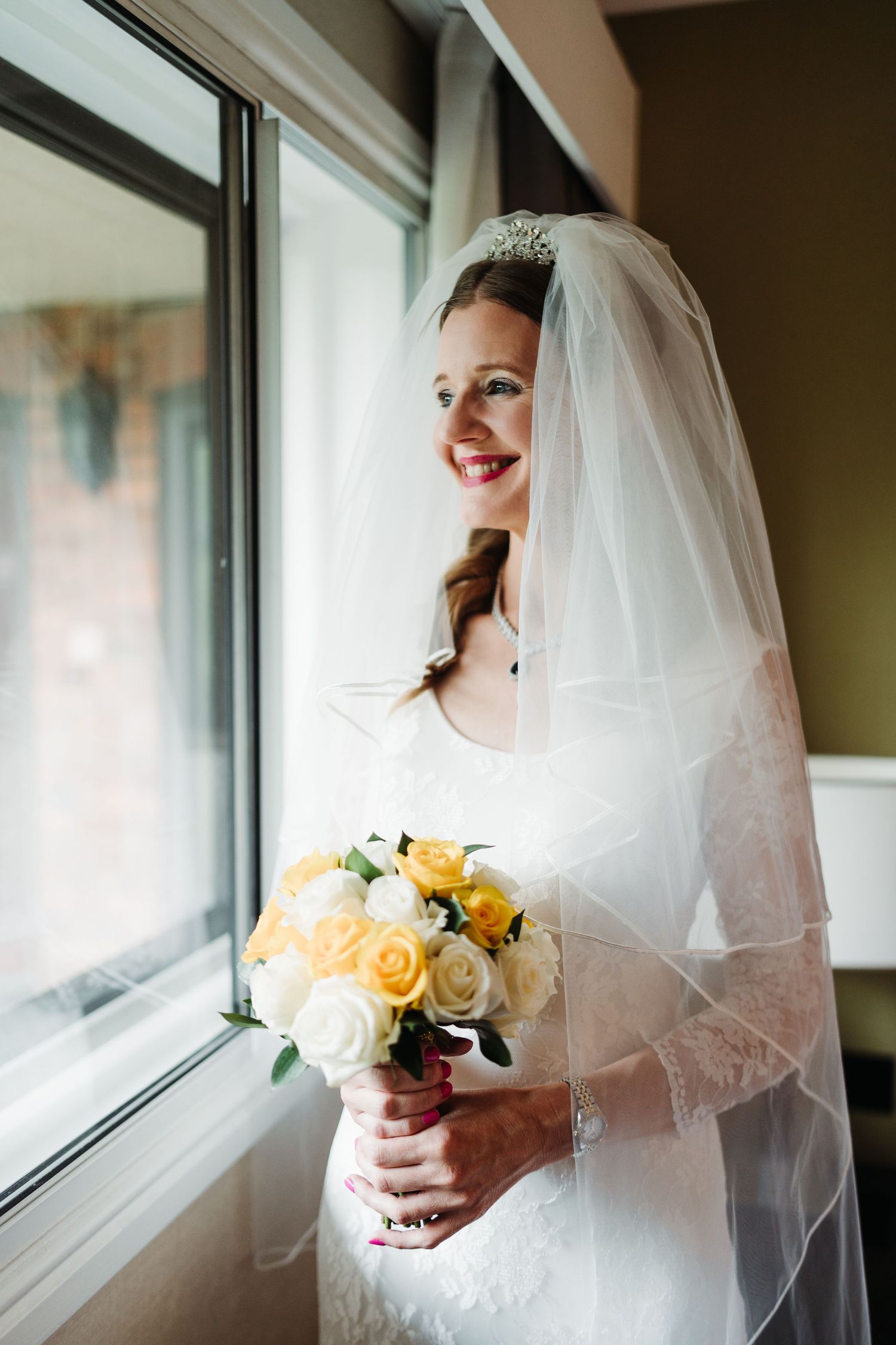 yellow white WEDDING BOUQUET