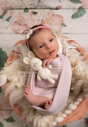 big bright eyes for this little girl. Lots of pinks and florals