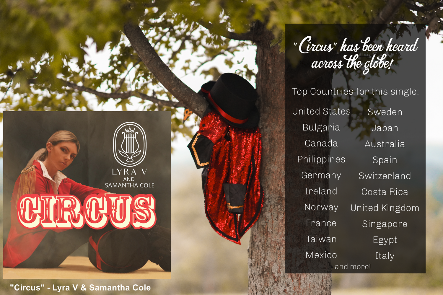 Album cover for Circus with black bull head silhouette against blurred outdoor background and tour dates listed.