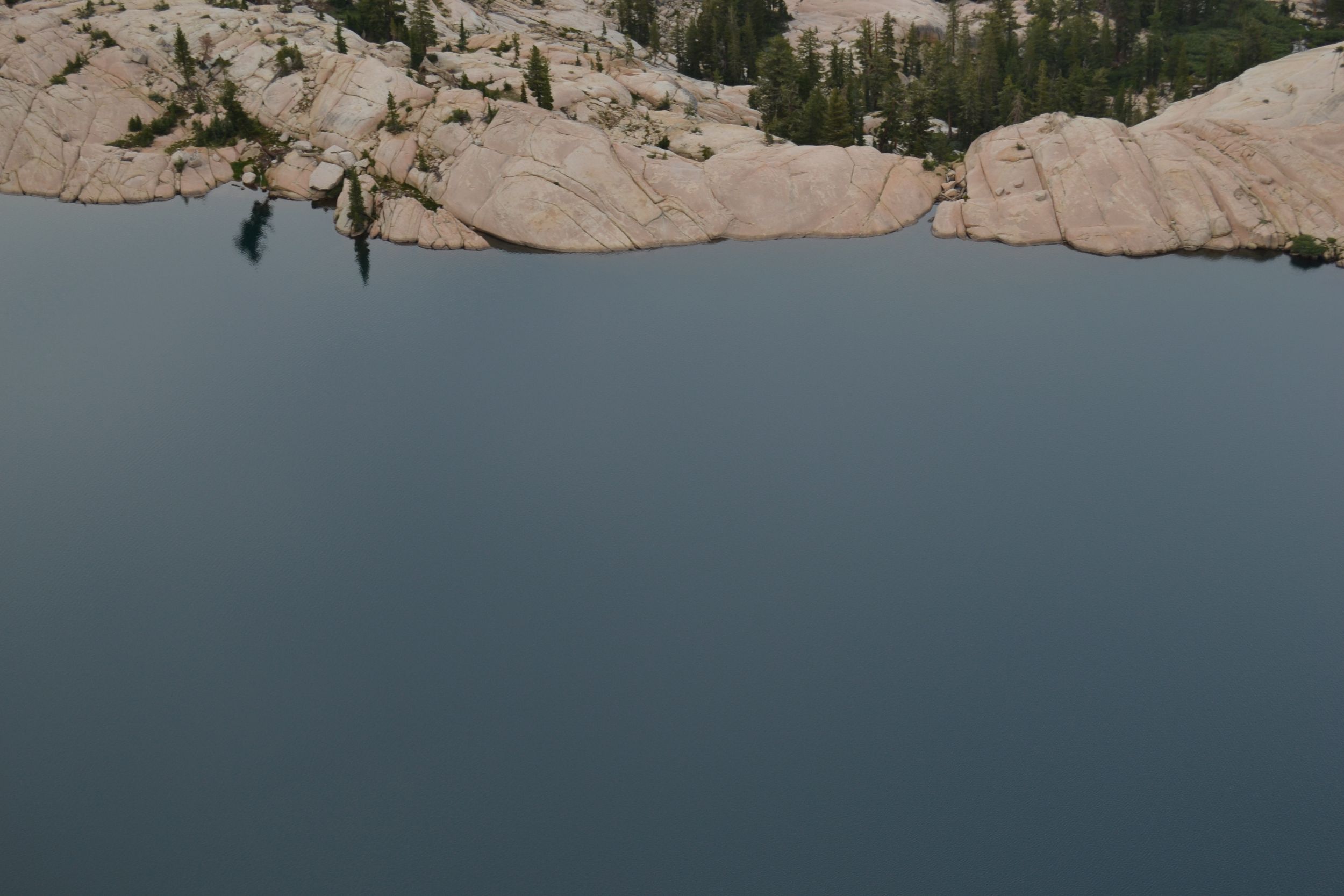 Alpine Lake from a Cliff, High Sierra, CA