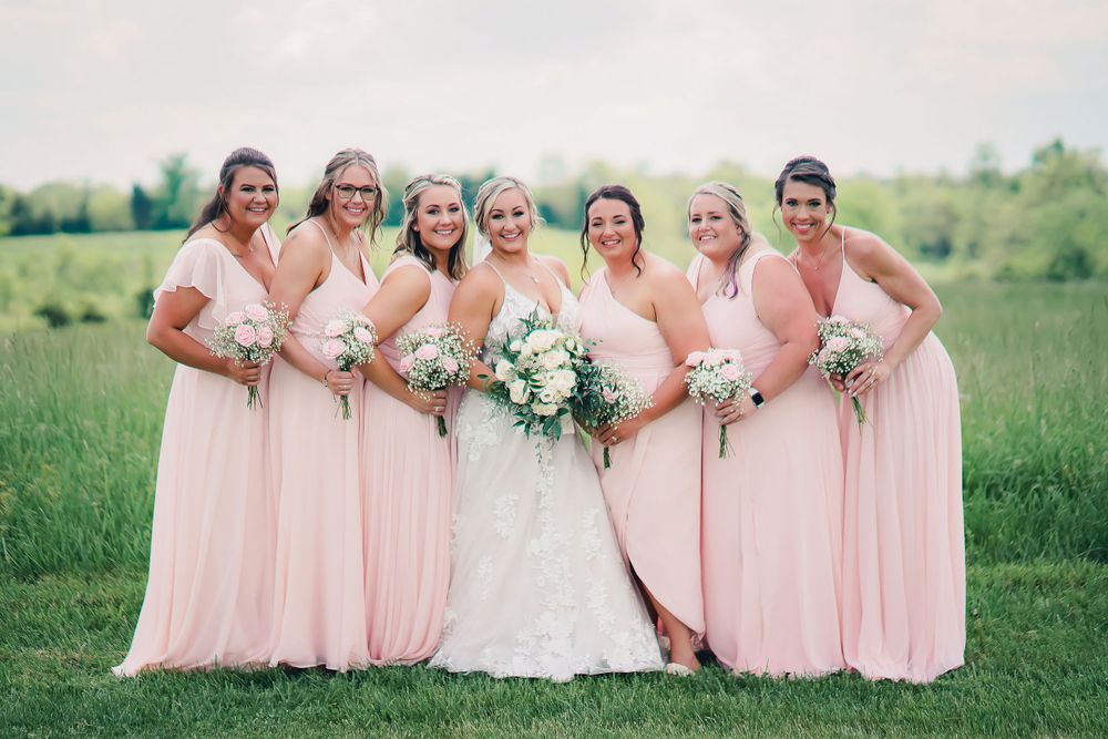 bride and bridesmaids