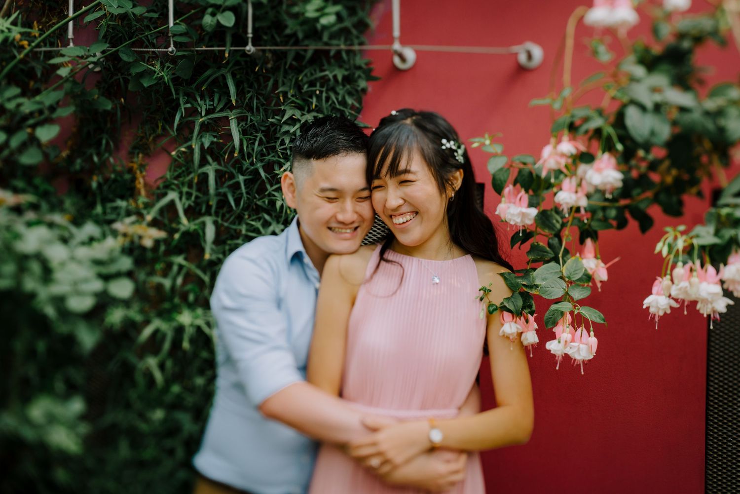 bright and colourful wedding photography at gardens by the bay by a documentary-style wedding photographer