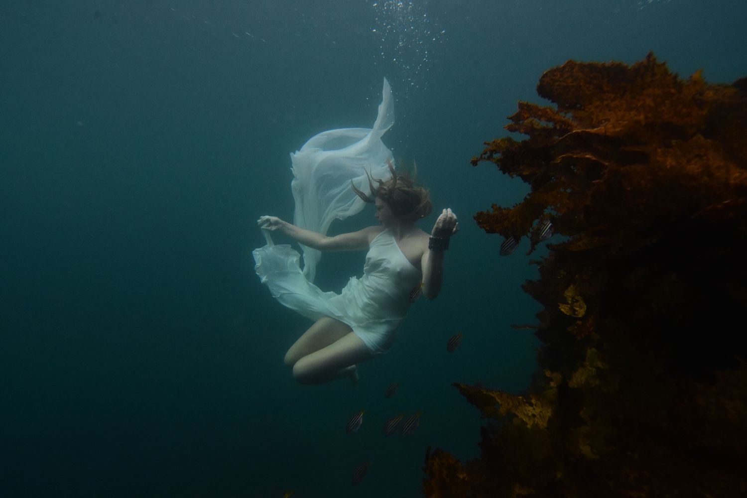 Authentic, storytelling editorial family underwater photography capturing real moments with depth, emotion, and a strong visual narrative