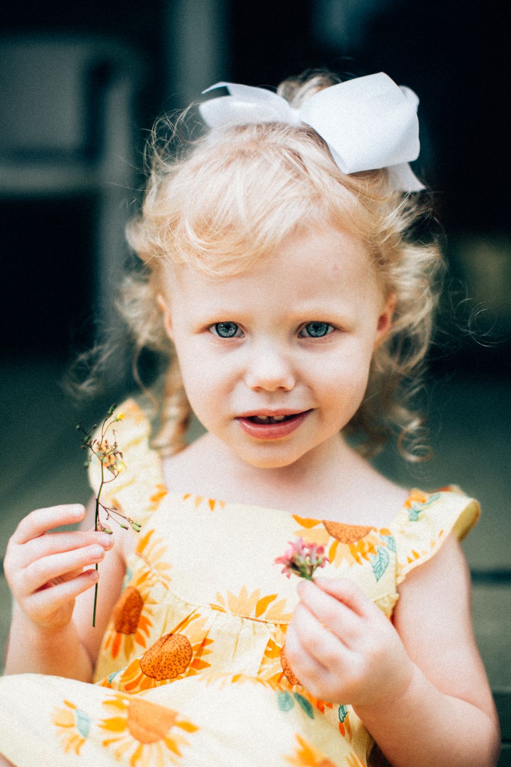 Simple child portrait with clean composition
