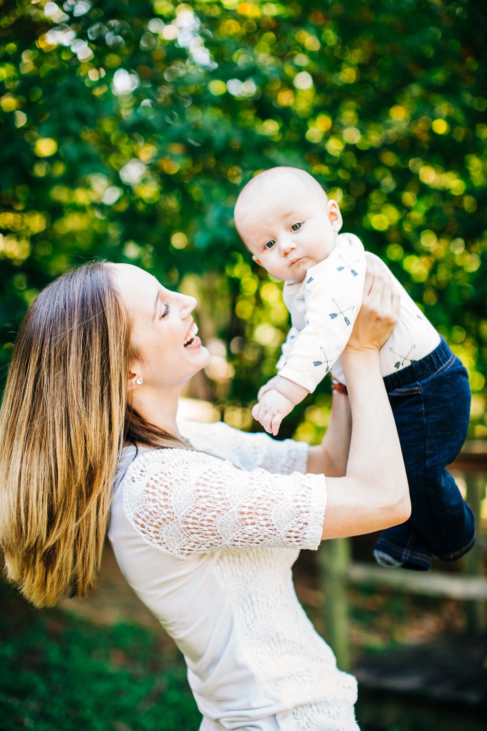 Simple family portrait with clean composition