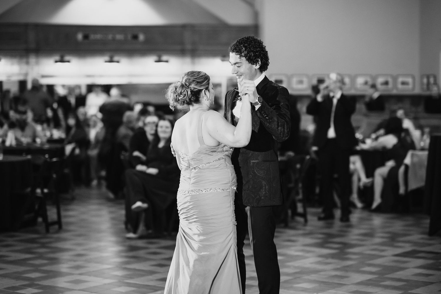 Mother and Son Dances Wedding Photography Boise Train Depot