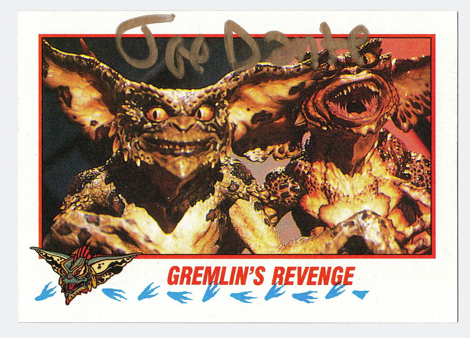 Signed Gremlins 2 movie trading card