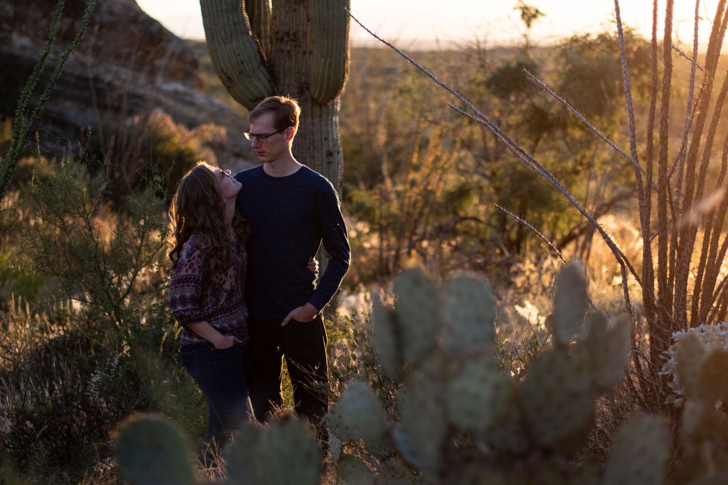 Saguaro national forest East is the perfect backdrop, esp at sunset.