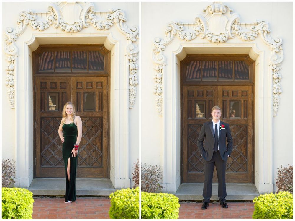 Bartlesville Highschool Prom Portrait Pictures at OK Campus by Bartlesville Photographer Kristi Bray Photography