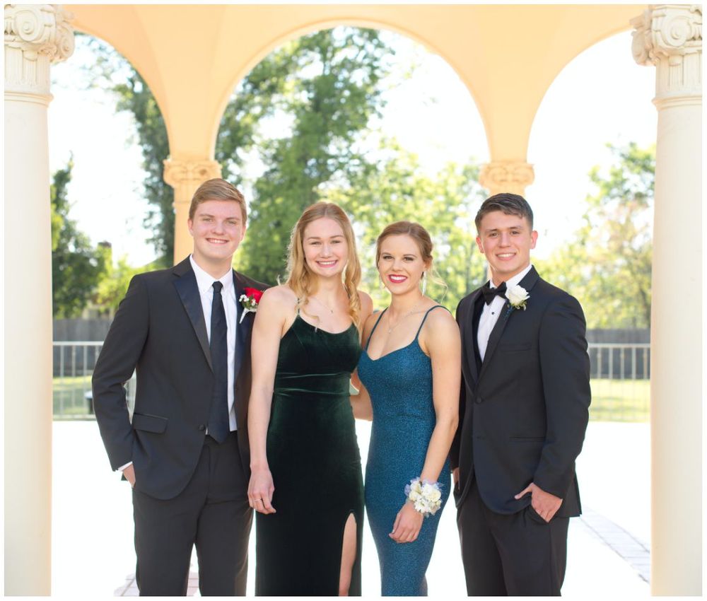 Bartlesville Highschool Prom Portrait Pictures at OK Campus by Bartlesville Photographer Kristi Bray Photography