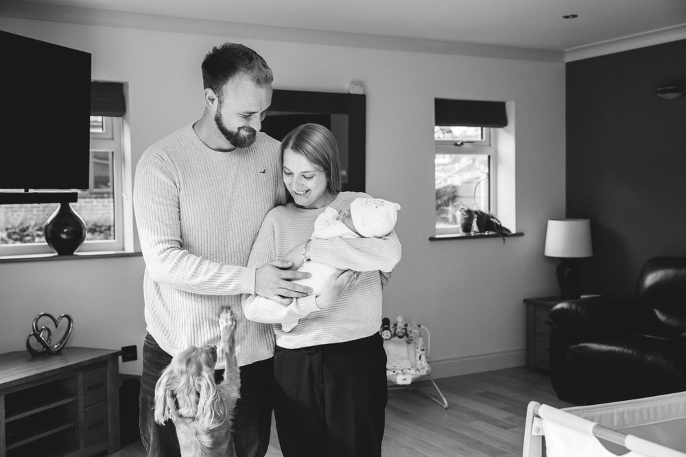 candid newborn photo shoot