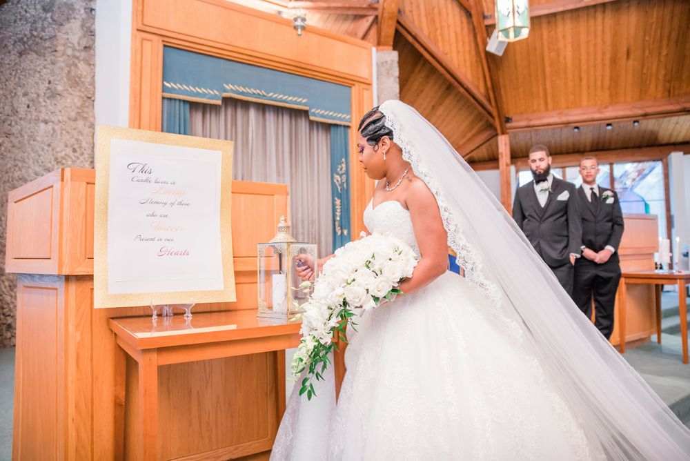 bride walks down the aisle