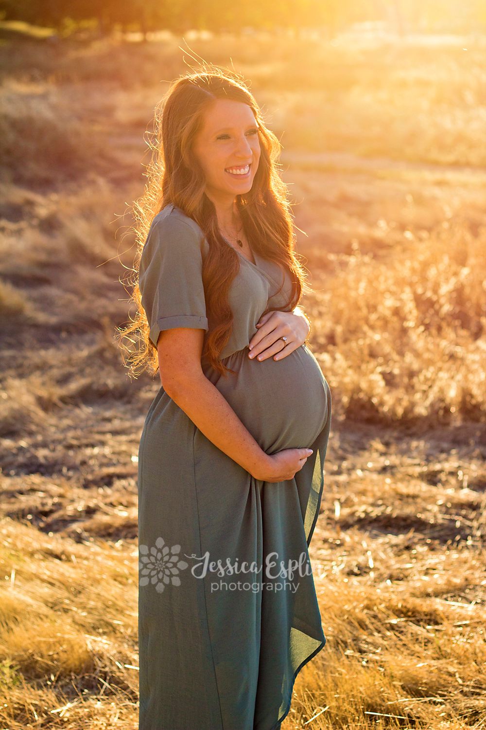 golden beautiful sunset maternity photos spanish fork utah