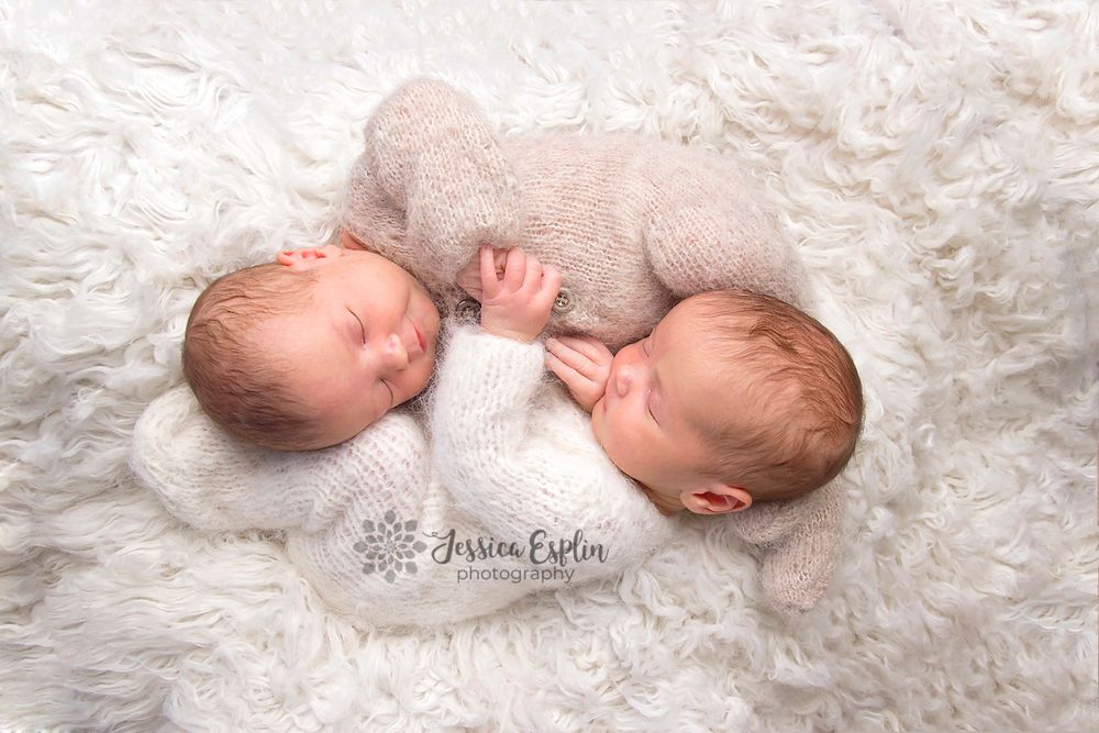 twin girls simple white neutral newborn photos provo utah