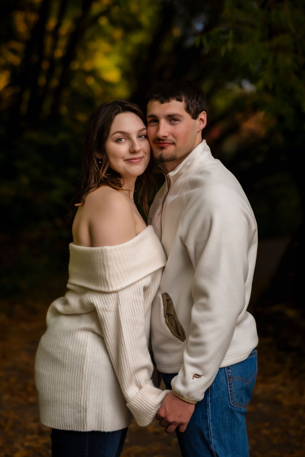 couple wearing white and denim