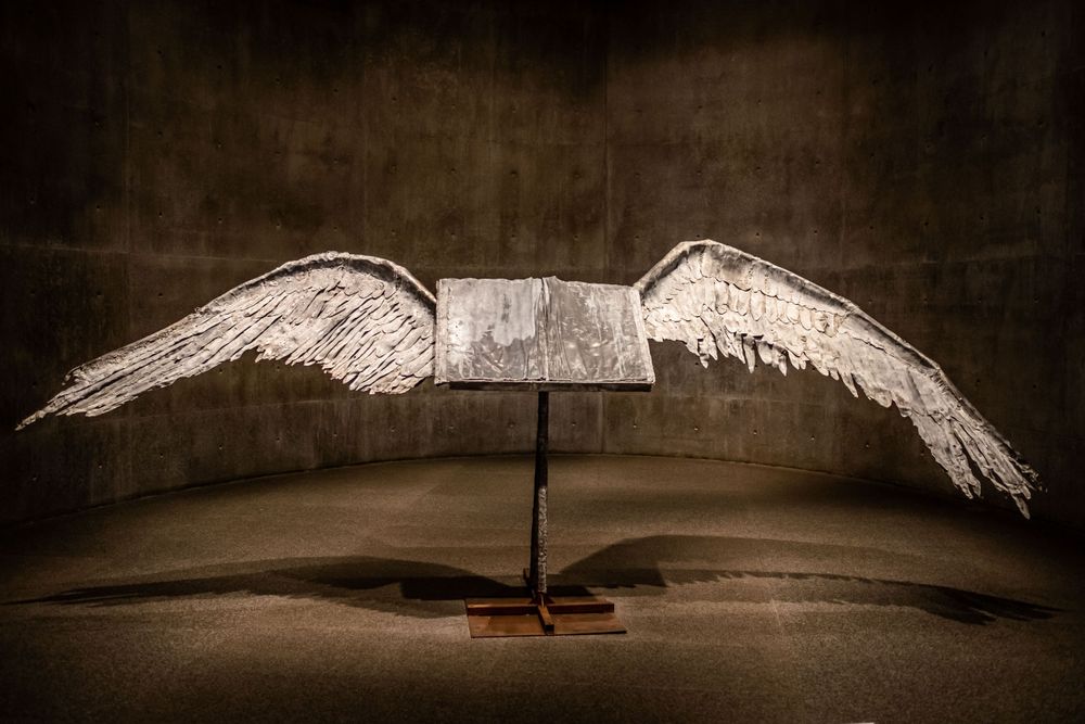 Winged Sculpture at Modern Art Museum in Fort Worth, Texas