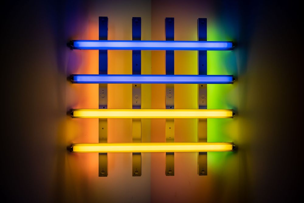 Neon Art at Modern Art Museum in Fort Worth, Texas